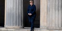 German Chancellor Angela Merkel attends a wreath-laying ceremony to mark the 75th anniversary of the end of World War II at the Neue Wache Memorial in Berlin, Germany. (Photo: EPA-EFE / Filip Singer / Pool)