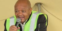 Minister of Water and Sanitation Senzo Mchunu at the Tsomo River abstraction and water treatment works in Tsomo on Thursday. (Photo: Tembile Sgqolana)