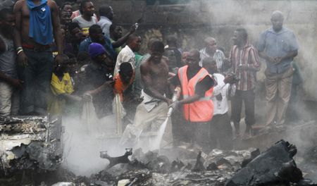 Plane crashes in Nigeria's Lagos with 147 on board