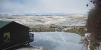 A frozen pond at the shuttered ski resort. (Photo: Shiraaz Mohamed)