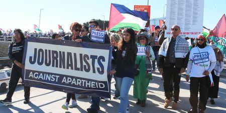 Cape Town journalists march in solidarity with media workers targeted and killed in Gaza