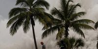 Strong waves hit the seawall during the passage of Hurricane Beryl, in Santo Domingo, Dominican Republic, 02 July 2024. Atmospheric conditions will improve tomorrow in the Dominican Republic, after this 02 July the rains caused by Hurricane Beryl in the south and southwest of the country forced the displacement of 37 people in various parts of the country.  EPA-EFE/Orlando Barria