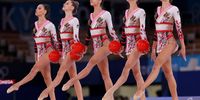 TOKYO, JAPAN - AUGUST 08: Team Italy competes during the Group All-Around Final at Ariake Gymnastics Centre on August 08, 2021 in Tokyo, Japan. (Photo by Jamie Squire/Getty Images)