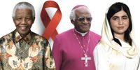 Illustrative image: Archbishop Desmond Tutu, Malala Yousafzai, Nelson Mandela and Zackie Achmat. (Photos: Gallo Images, EPA-EFE, Nelson Mandela Foundation via Getty Images and Vecteezy)
