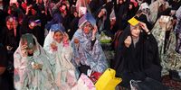 Iranian women pray as they place the Koran on their heads during a religious ceremony during the holy fasting month of Ramadan, at the Saleh Shrine in Tehran, Iran, 10 April 2023. Laylat al-Qadr, or Night of Destiny in Arabic, is believed to be the night when the first verse of the Koran, Islam's holy book, was revealed to Prophet Muhammad. The exact date is not known but it is believed to be on an odd night of the last 10 nights of the holy month of Ramadan.  EPA-EFE/ABEDIN TAHERKENAREH