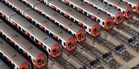UPMINSTER, ENGLAND - SEPTEMBER 08: Tube trains are stacked at Upminster rail depot on September 08, 2025 in Upminster, England. London Underground workers have begun a strike that impacts most of the network, with limited or no services running on the Tube and DLR between Sunday and Friday. Members of the Rail, Maritime and Transport union (RMT) voted to strike after failed negotiations with Transport for London (TfL) over pay and working conditions. (Photo by Dan Kitwood/Getty Images)