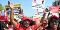 Protests across the country proceeded peacefully and no violence was reported. (Photo: Mandla Langa)