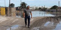 Roads in Markman industrial area are sprinkled with water to  prevent excessive dust.