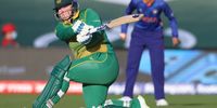Lizelle Lee from South Africa in action during the 2022 ICC Women's Cricket World Cup match between India and South Africa at Hagley Oval on March 27, 2022 in Christchurch, New Zealand. (Photo by Peter Meecham/Getty Images)