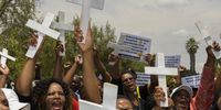 Protesters at the Life Esidimeni hearings. <br>(Photo: Joyrene Kramer)