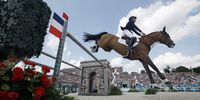 Scott Brash of Great Britain riding Jefferson competes in the Equestrian Jumping Team final in the Paris 2024 Olympic Games, at the Chateau de Versailles in Versailles, France, 02 August 2024.  EPA-EFE/Caroline Brehman