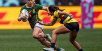Nadine Roos of South Africa in action during day two of the Rugby World Cup Sevens 2022 at DHL Stadium in September 2022. (Photo: Anton Geyser / Gallo Images)