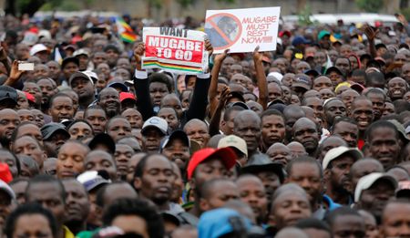 Zimbabwe: Thousands march in solidarity with military, demand Robert Mugabe's exit