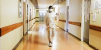 A patient walks down a passage at Dora Nginza Hospital. (Photo: Shiraaz Mohamed)