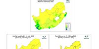 The South African Weather Service’s record of July rainfall in SA