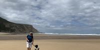 The Groot River gushes into the sea at Nature’s Valley after the storm. (16 March 2020).