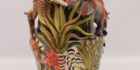 Elephant and Giraffe vase, by Ardmore. Image via ardmoreceramics.co.za