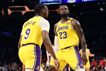 ‘Family over everything’ — LeBron and son Bronny share court in NBA first