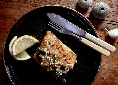 What’s cooking today: Fried kingklip with caper butter sauce