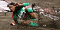 epa09380082 Patricia Mamona of Portugal competes in the Women's Triple Jump Qualification - Group B during the Athletics events of the Tokyo 2020 Olympic Games at the Olympic Stadium in Tokyo, Japan, 30 July 2021.  EPA-EFE/JEON HEON-KYUN