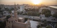 A view of St. Matthew's Cathedral and the surrounding area on January 28, 2021 in Khartoum, Sudan. (Photo by Abdulmonam Eassa/Getty Images)