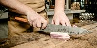 This sujihiki, different style, is the biggest knife Sebastian Nico has made to date. (Photo: Sebastian Nico)<br>