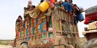 epa10100144 People flee the flooded areas following heavy monsoon rains in Koboh Saeed Khan, Sindh province, Pakistan, 31 July 2022. At least 357 people have died, including 140 children, and another 408 have been injured due to rains and flash floods in Pakistan since the start of the monsoon season, according to the National Disaster Management Authority (NDMA). Pakistan ranks among the 10 countries most vulnerable to climate change.  EPA-EFE/WAQAR HUSSEIN
