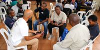 Members of the Durban Coalition in a workshop in Springfield, Durban, 27 March 2025. (Photo: Lindokuhle Motha)
