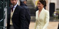 LONDON, ENGLAND - MAY 06: Pippa and James Middleton, siblings of Catherine, Princess of Wales arrive at the Coronation of King Charles III and Queen Camilla on May 6, 2023 in London, England. The Coronation of Charles III and his wife, Camilla, as King and Queen of the United Kingdom of Great Britain and Northern Ireland, and the other Commonwealth realms takes place at Westminster Abbey today. Charles acceded to the throne on 8 September 2022, upon the death of his mother, Elizabeth II. (Photo by Andrew Milligan - WPA Pool/Getty Images)