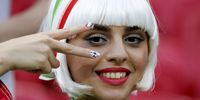 Supporter of Iran cheers prior to the FIFA World Cup 2018 group B preliminary round soccer match between Iran and Spain in Kazan, Russia, 20 June 2018. EPA-EFE/DIEGO AZUBEL 
