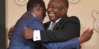 Newly minted Deputy president Paul Mashatile embraces President Cyril Ramaphosa at the swearing in ceremony in Cape Town on 7 March 2023. (Photo: GCIS)