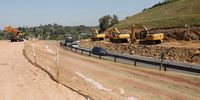 29 September, 2023: construction vehicles along the N2 interchange in Durban near Westville, KZN. (Photo: Mandla Langa)