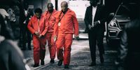 EFF MP Mbuyiseni Ndlozi , former EFF secretary-general Godrich Gardee and EFF leader Julius Malema, walk into the Parliament Precinct prior to the State of the Nation Address on Thursday 13 February 2020. The annual presidential address comes in the midst of a harsh economic environment, service delivery failures, incapacitated SOEs, rampant crime and high unemployment. (Photo: Daily Maverick/Leila Dougan)