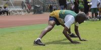 Charlie Tolo (64) ran 800 metres at Lucas Masterpiece Moripe Stadium, in Tshwane at the Golden Games. He says that part of wanting to run is to motivate young people to get active as this will motivate them to stop doing drugs. "Young people, get active. Stop doing nyope and drugs. Sports will take you off the street," Tole said. Photo by Chanel Retief.