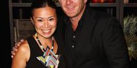 Former Masterchef runner-up Poh Ling Yeow (L) and Masterchef judge Matt Moran attend the Masterchef Australia Network Ten launch party, launching the new series of Masterchef, at the Luminare, South Melbourne on April 23, 2012 in Melbourne, Australia.  (Photo by Graham Denholm/Getty Images)