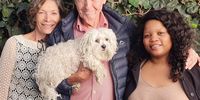 Adrian, Marina and daughter Lerato Steed with his precious pooch Tiggy. (Photo: Supplied)