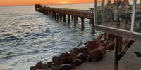 Sunset at Swakopmund, Namibia.