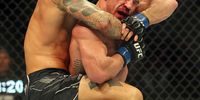 Dustin Poirier (left) battles with Michael Chandler during their lightweight fight at UFC 281 at Madison Square Garden on 12 November 2022 in New York City. (Photo: Jamie Squire / Getty Images)