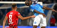 Victor Osimhen of SSC Napoli in action with Djibril Sow of Eintracht Frankfurt during the UEFA Champions League round of 16 leg two match between SSC Napoli and Eintracht Frankfurt at Stadio Diego Armando Maradona on 15 March 2023 in Naples, Italy. (Photo: Fantasista/Getty Images)