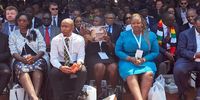 Fikile Mbalula sitting with other delegates at Mnangagwa’s inauguration.(Photo:<br>Frank Chikowore)