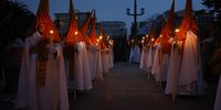 Penitents take part in the procession of Christ the King and Our Lady of Sorrow on occasion of the Holy Week in Ferrol, northern Spain, 03 April 2023.  EPA-EFE/Kiko Delgado