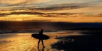 Solstice sunset and the surfer. Photographer: Anneen Steyn-Durand