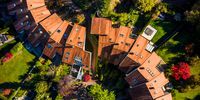 Aerial view of a residential complex in Faellanden, Switzerland