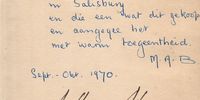 From Pauline Smith to Elisabeth Eybers through the good offices of publisher, printer, a second-hand book dealer in Salisbury and the one who bought it and passed it on with warm affection.