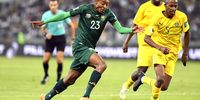 Thapelo Morena of South Africa and Divine Lunga of Zimbabwe during the 2026 FIFA World Cup, Qualifier match between Zimbabwe and South Africa at Moses Mabhida Stadium on October 10, 2025 in Durban, South Africa. (Photo: Darren Stewart / Gallo Images)