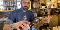 Bar manager Yorick Faict making the Old Fashioned at Cause Effect. (Photo: Bianca Coleman)