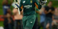 Quinton de Kock of South Africa celebrates reaching his century during the 3rd Momentum ODI match between South Africa and England at SuperSport Park on 9 February 2016 in Centurion, Pretoria.(Photo: Gareth Copley / Getty Images)