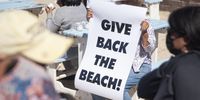 More than 200 people  protested protested against construction at Kalk Bay Tidal Pools in Cape Town on 2 April 2022. (Photo: Gallo Images / Brenton Geach)