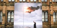 GLASGOW, SCOTLAND - NOVEMBER 05: Tongan artist and climate activist, Uili Lousi, is seen with John Gerrards Flare Oceania 2021, a 6m x 6m real time simulation, on November 5, 2021 in Glasgow, United Kingdom. Today COP26 will focus on elevating the voice of young people and demonstrating the critical role of public empowerment and education in climate action. The 2021 climate summit in Glasgow is the 26th "Conference of the Parties" and represents a gathering of all the countries signed on to the U.N. Framework Convention on Climate Change and the Paris Climate Agreement. The aim of this year's conference is to commit countries to net-zero carbon emissions by 2050. (Photo by Peter Summers/Getty Images)