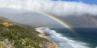 Rainbow & cloud bank over False Bay near Kogel Bay. Image: Justin McCarthy